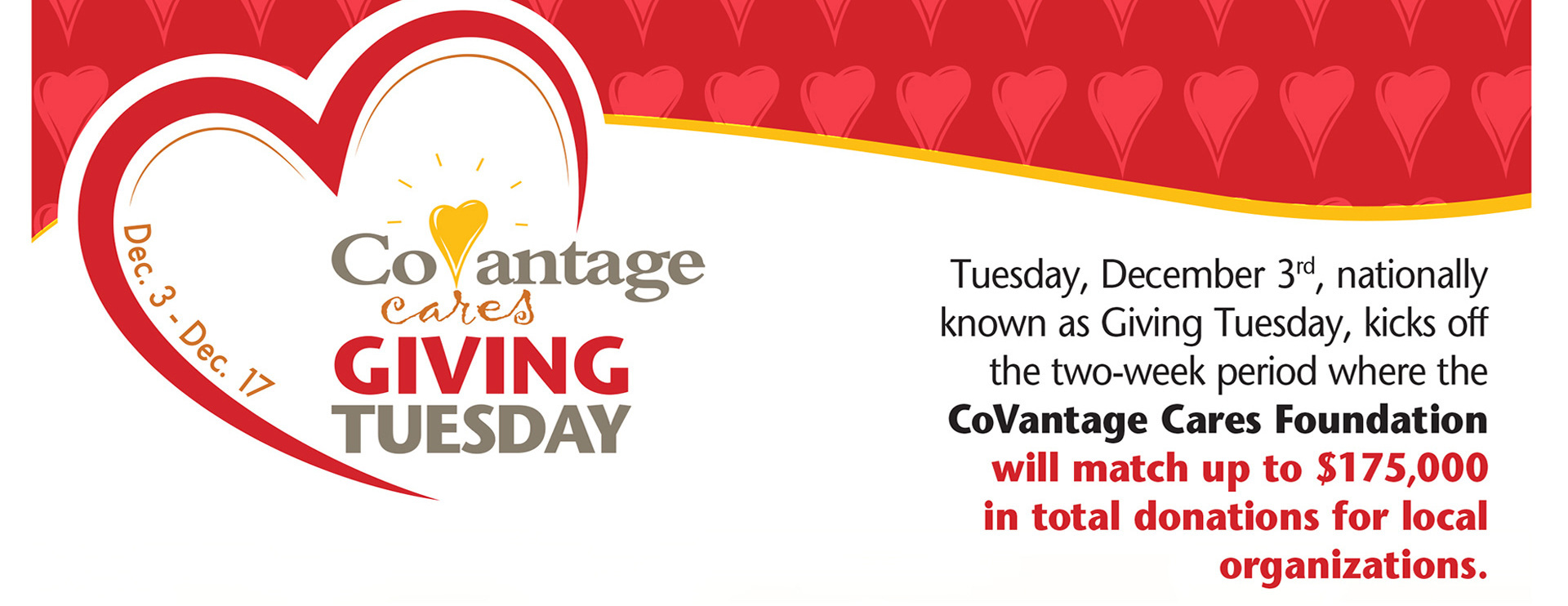 CoVantage Cares Foundation 2024 Giving Tuesday Campaign